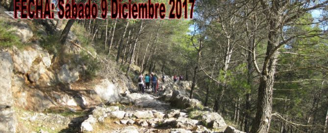 Cartel ruta Caleras - Diciembre 2017